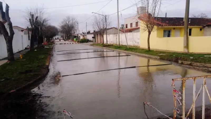 Se pavimentó Repetto entre Montes y Robecco