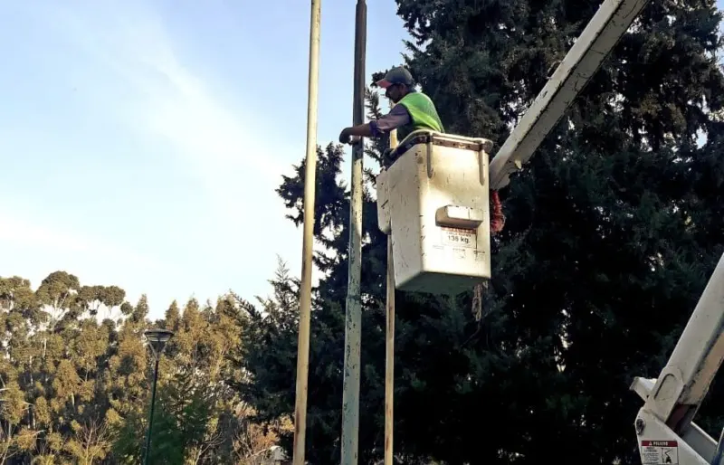 Tareas en Plaza Irigoyen