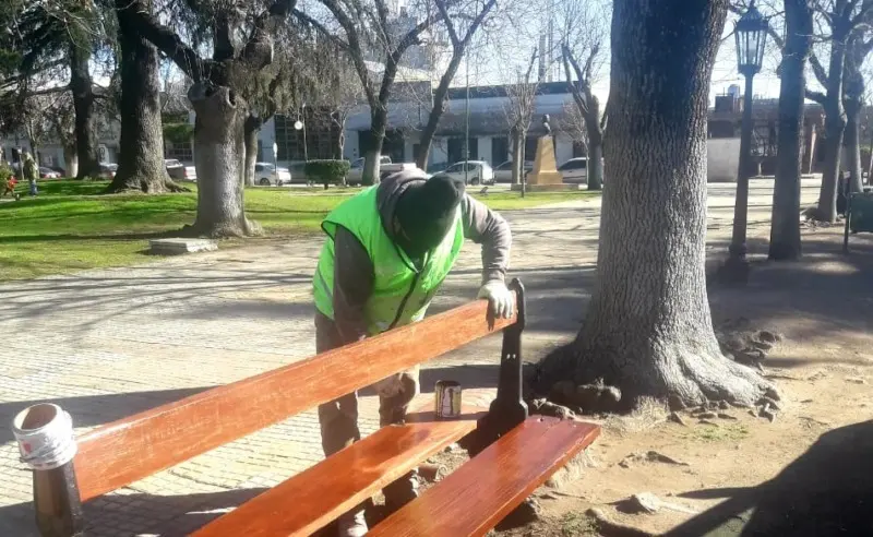 Trabajos en Plaza Castelli