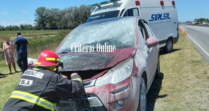 Principio de incendio en vehículo que circulaba por la Ruta 63 - Diario Criterio Online