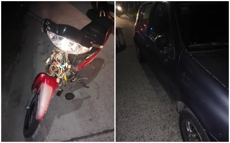 Dolores: menor chocó su moto contra un auto estacionado