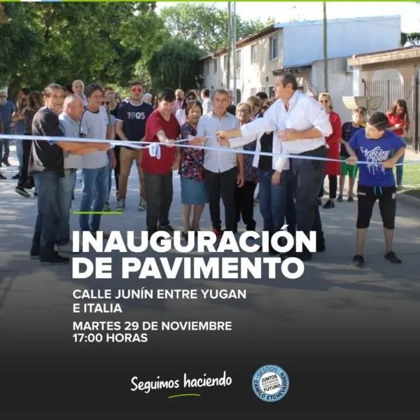 Inauguración de pavimento