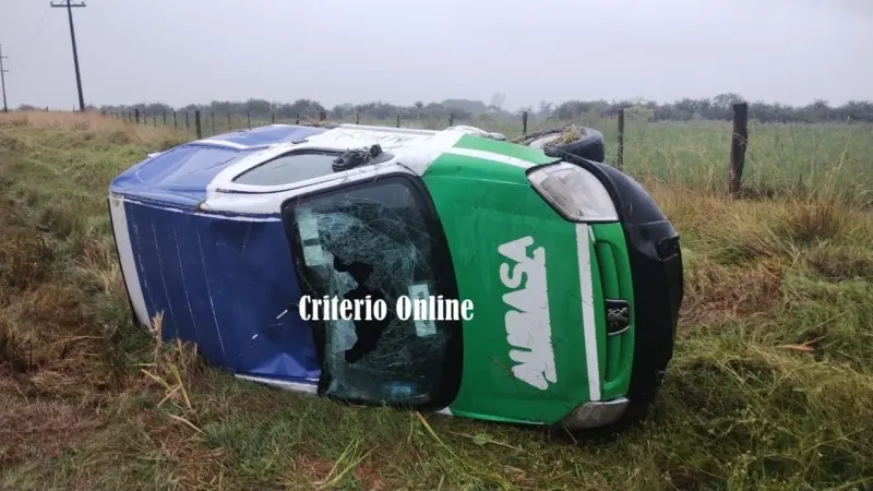 Dolores: Despiste y vuelco sin heridos en Ruta 63 - Diario Criterio Online