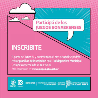 COMENZÓ LA INSCRIPCIÓN PARA LOS JUEGOS BONAERENSES