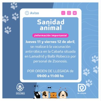 SANIDAD ANIMAL: VACUNACIÓN ANTIRRÁBICA