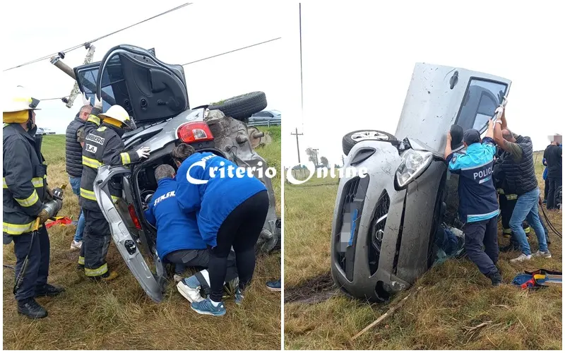 DOLORES – Despiste y Vuelco en Ruta 63: Un joven hospitalizado en estado inconsciente - Diario Criterio Online