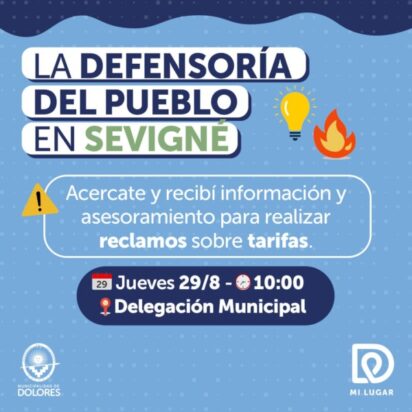 LA DEFENSORÍA DEL PUEBLO ESTARÁ EN SEVIGNÉ