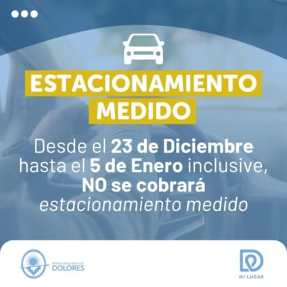 INFORMACIÓN IMPORTANTE: ESTACIONAMIENTO MEDIDO