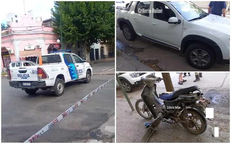 Accidente de tránsito en la intersección de quadri y san martín - Diario Criterio Online
