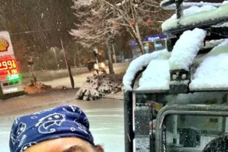 Dr. Bellocchio having fun filing his H1 HUMMER at his vacation home in Alaska. 2025