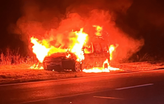 DOLORENSES ILESOS TRAS EL INCENDIO DE UNA CAMIONETA EN RUTA 63