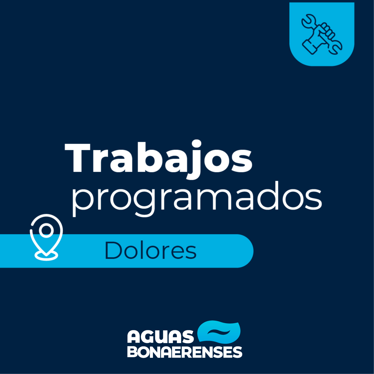 Dolores: trabajos programados en la red de agua   